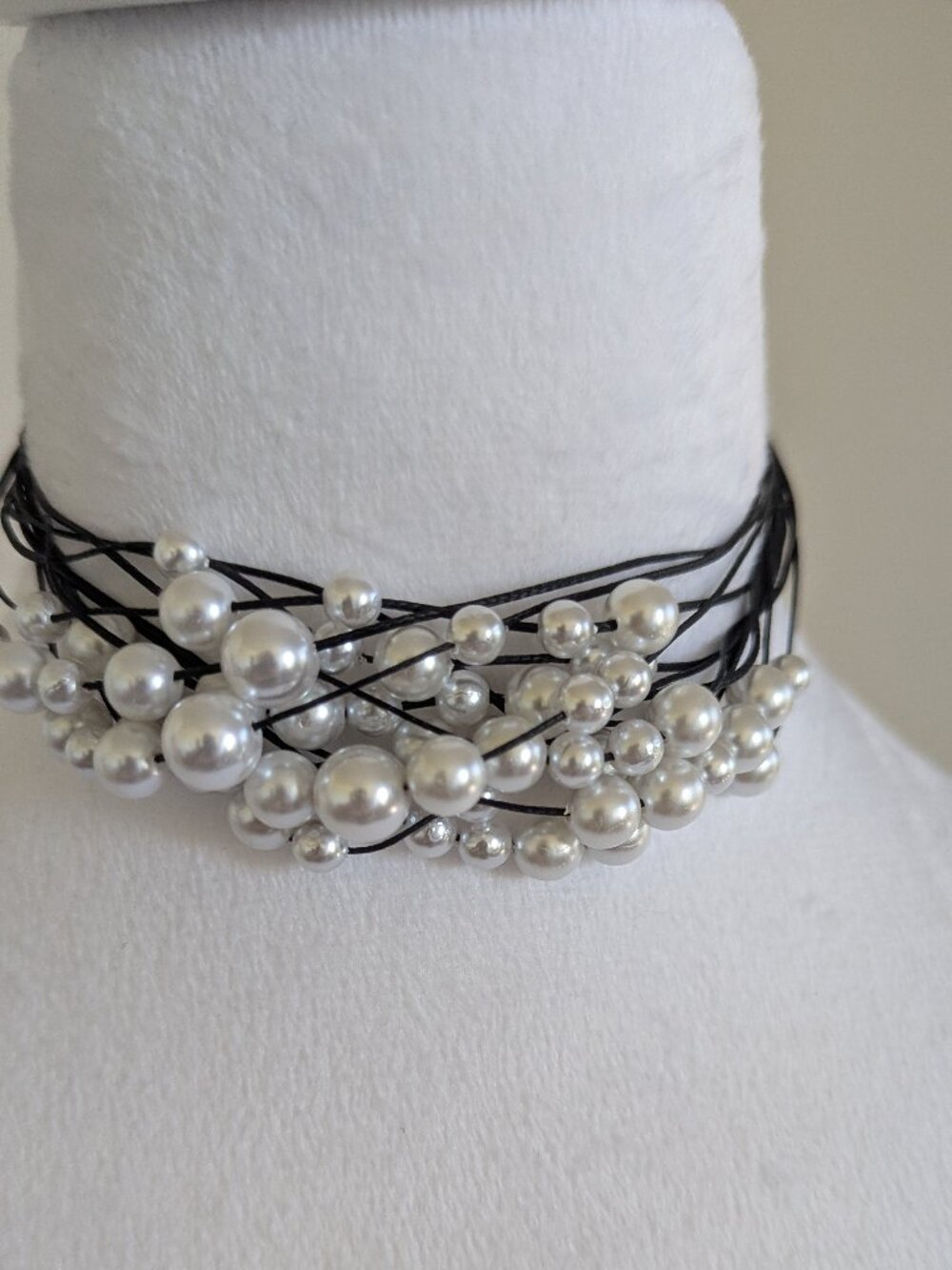 Faux Pearl Italian handmade necklace NWOT